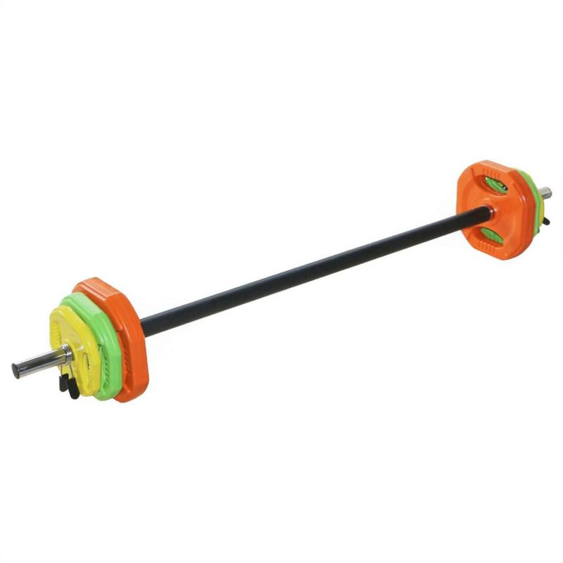 ULTIMATE FITNESS - Set Barra y Discos Pump