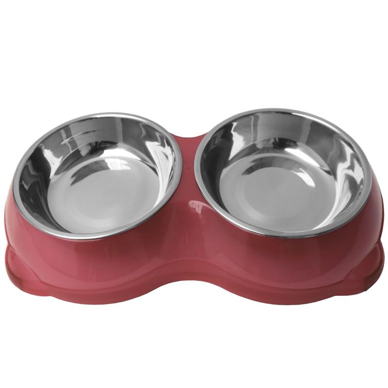 GENERICO - Comedero Oso Doble Para Mascotas Pequeño