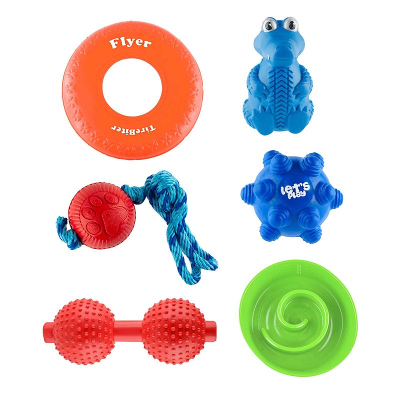 ENERGY PLUS - Kit x6 Juguetes Seguros y Divertidos Perros Medianos