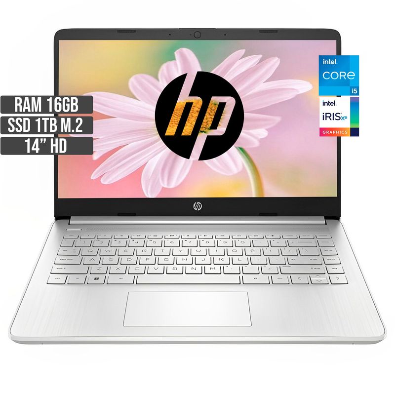HP - PORTATIL HP INTEL CORE I5-1235U SSD 1TB RAM 16GB LED 14 HD