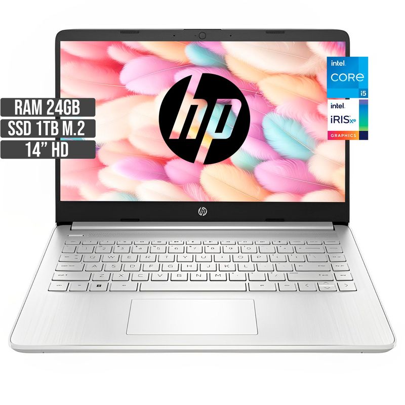 HP - PORTATIL HP INTEL CORE I5-1235U SSD 1TB RAM 24GB LED 14 HD