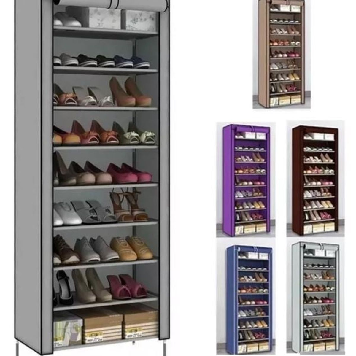 SHENGKE - Organizador Zapatos En Tela Diseño Torre Zapatero Armable