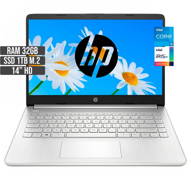 HP - PORTATIL HP INTEL CORE I5-1235U SSD 1TB RAM 32GB LED 14 HD