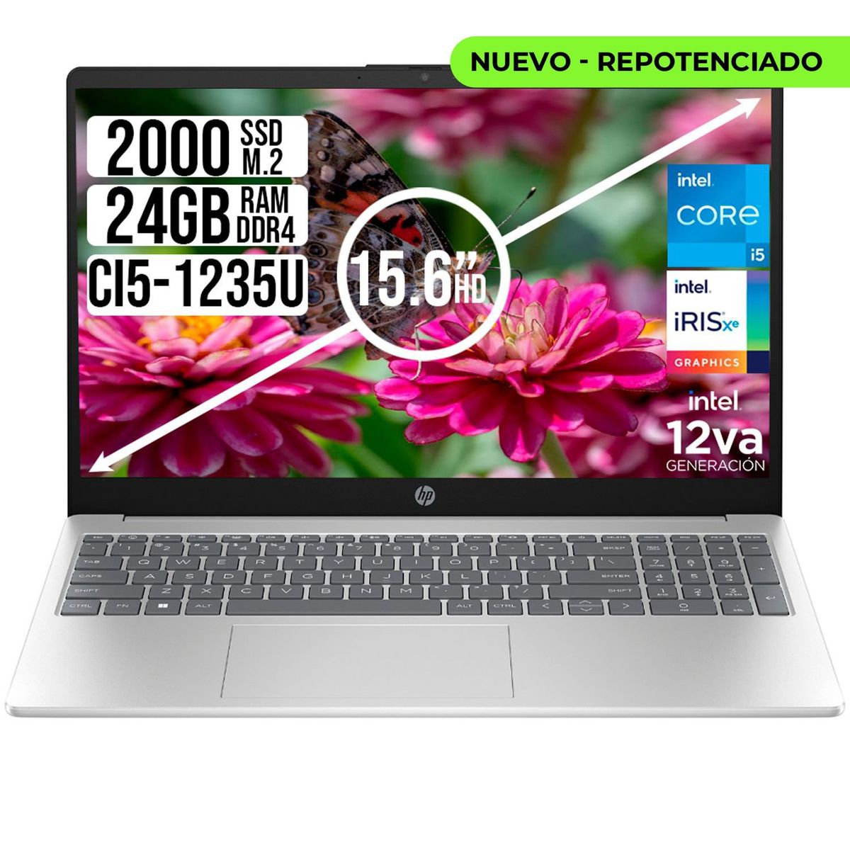 HP - PORTATIL HP INTEL CORE I5-1235U SSD 2TB RAM 24GB LED 15.6 HD