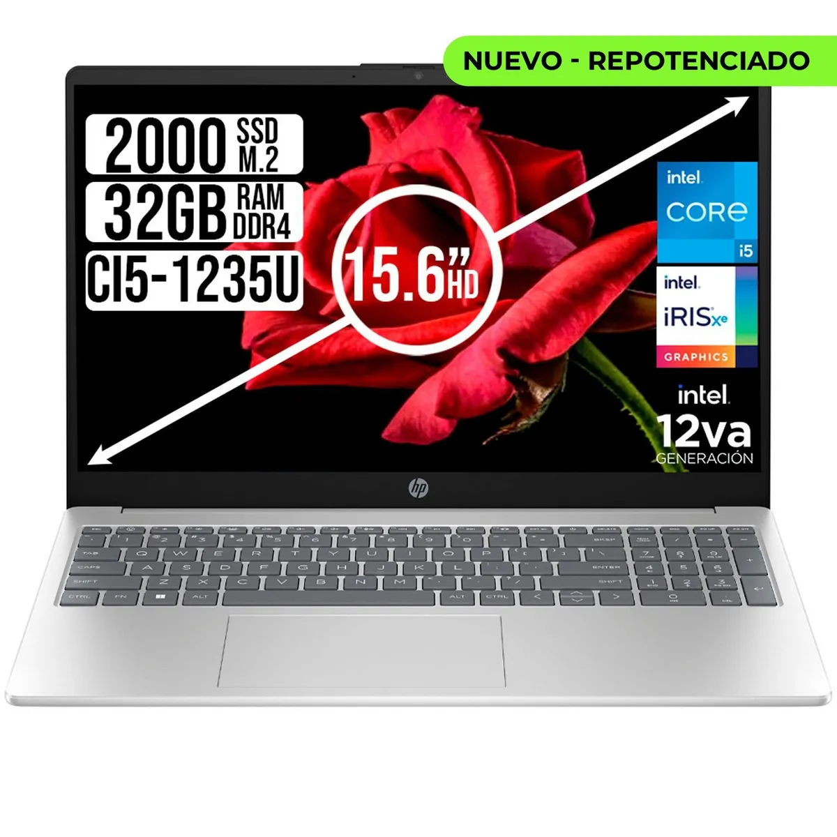 HP - PORTATIL HP INTEL CORE I5-1235U SSD 2TB RAM 32GB LED 15.6 HD