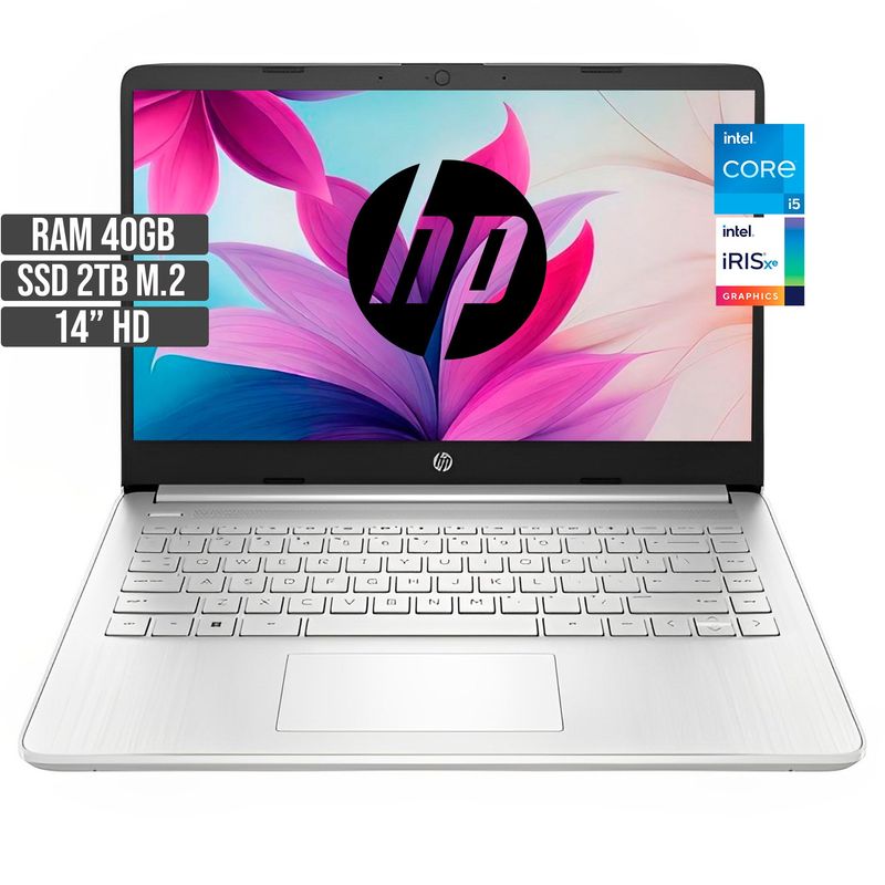 HP - PORTATIL HP INTEL CORE I5-1235U SSD 2TB RAM 40GB LED 14 HD