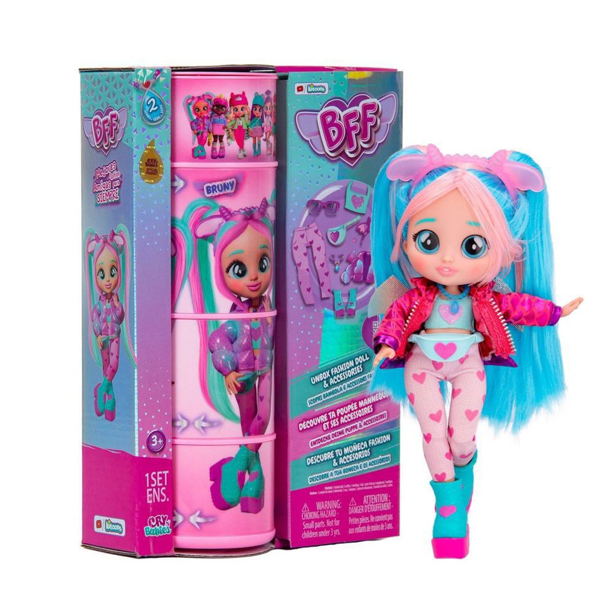 CRY BABIES - Muñeca Bff By Cry Babies Bruny 7.8 Pulgadas
