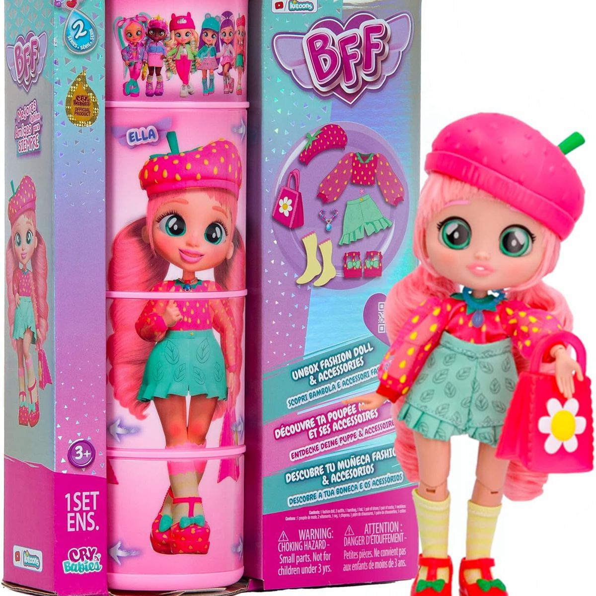 CRY BABIES - Muñeca Bff By Cry Babies Ella 7.8 Pulgadas