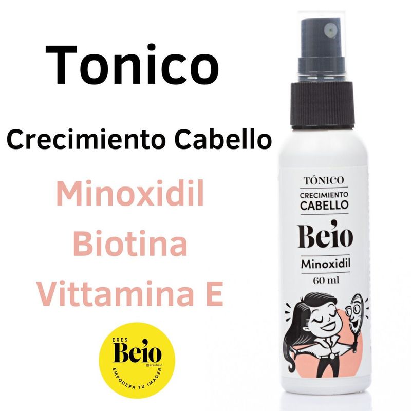 GENERICO - Tónico Minoxidil  Biotina  Vitamina E  Keratina Crecimiento de Cabello BEIO