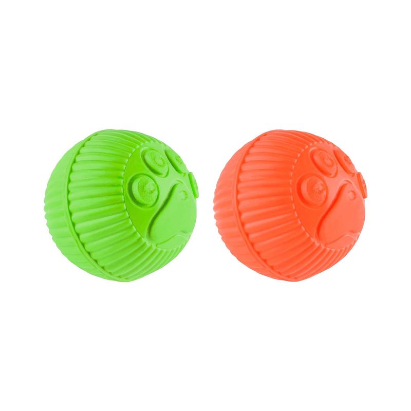 ENERGY PLUS - 2 Juguetes perros: Pelota Lanzadora, Mordedora Naranja Verde