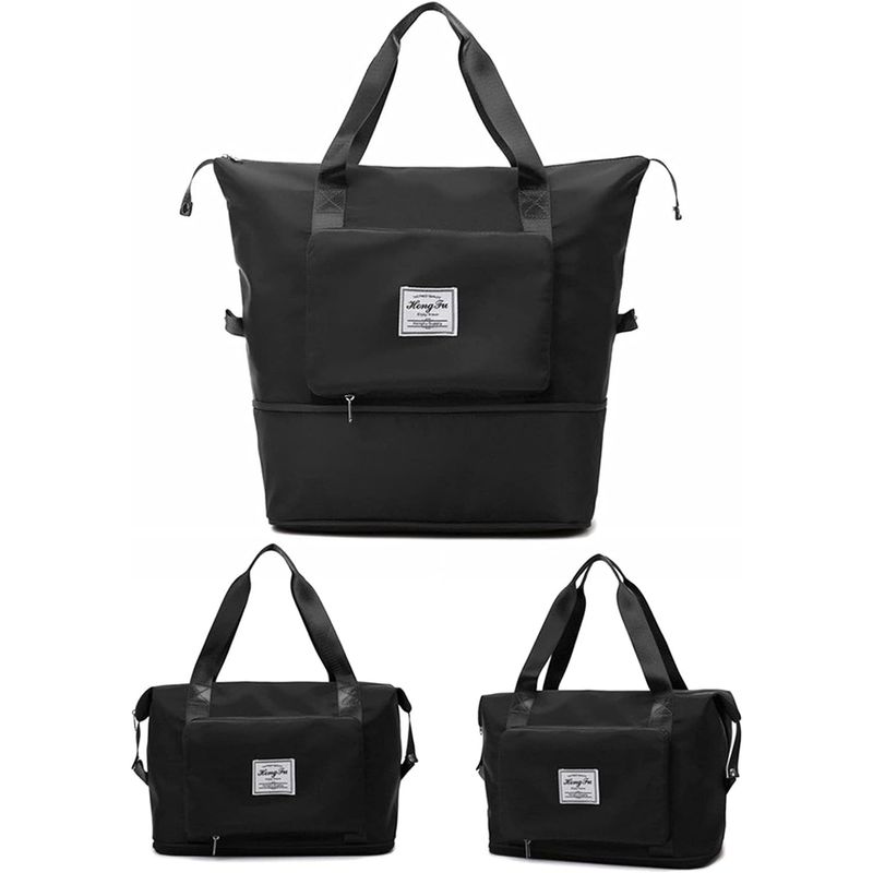 ONE PIXEL - Bolso De Mano Viajero Plegable Expandible Negro ONE PIXEL
