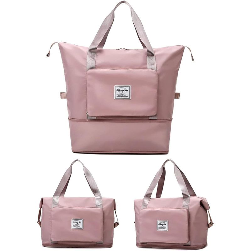 ONE PIXEL - Bolso De Mano Viajero Plegable Expandible Rosado ONE PIXEL