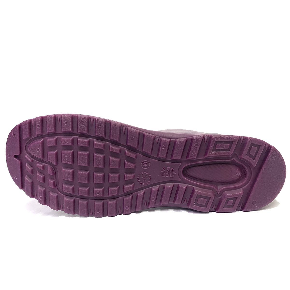IDECAL - Botas Lluvia Mujer Hebilla Elegantes Idecal Impermeables Caucho Morada