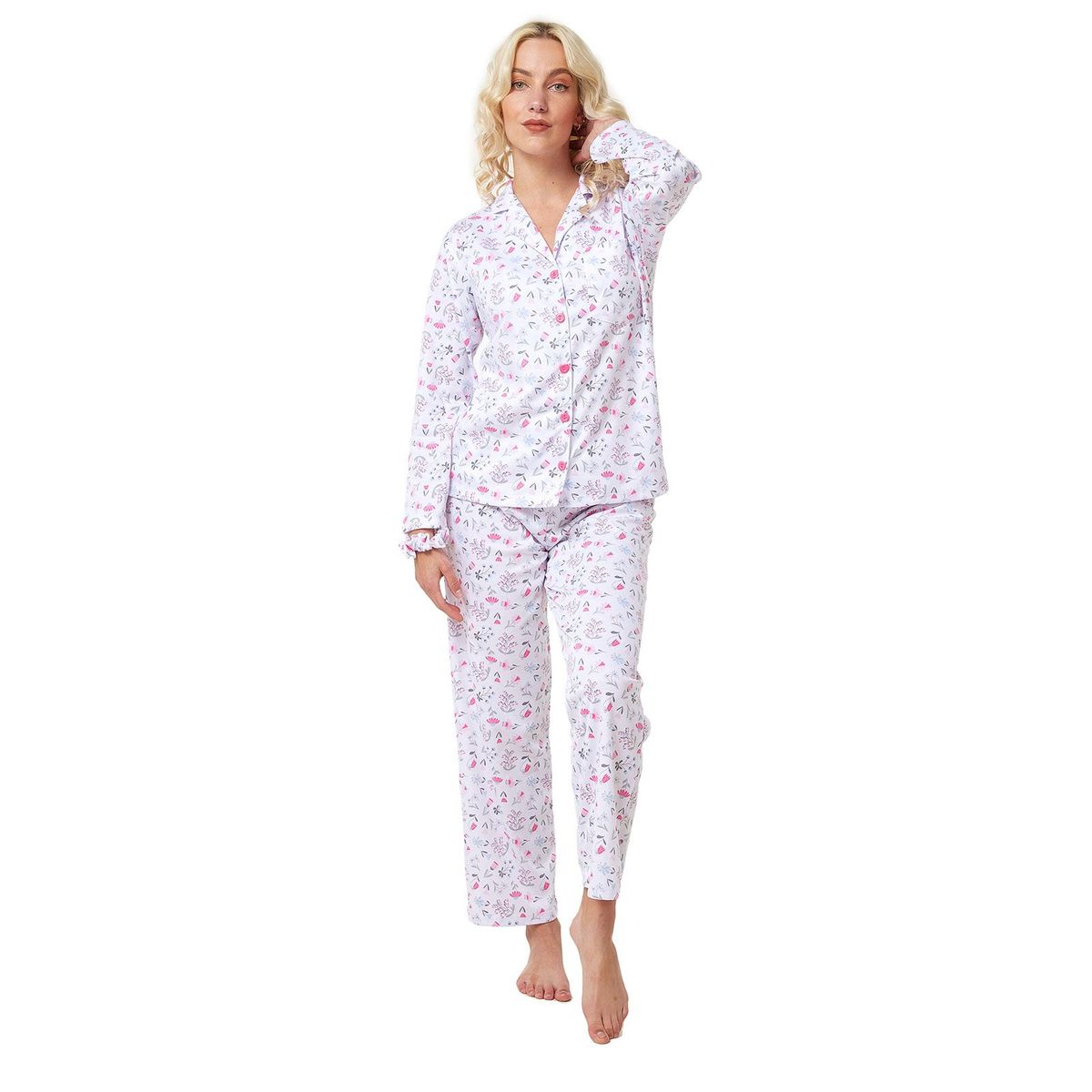 SANTANA - Pijama Mujer Lucia Gris Medio