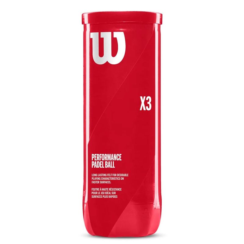 WILSON - Pelota Padel Wilson Performance Paddle Profesional Tarro X3