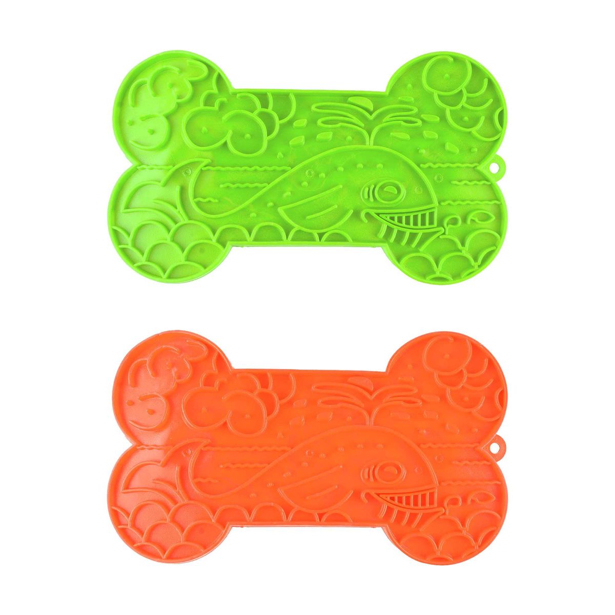 ENERGY PLUS - 2 Lamederos Perros: Atóxico Naranja Verde