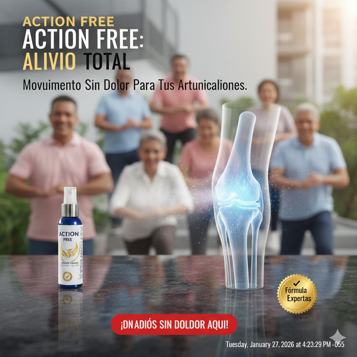 GENERICO - Action Free Marchad Alivio para Artrosis Dolor de Espalda y Lumbalgia