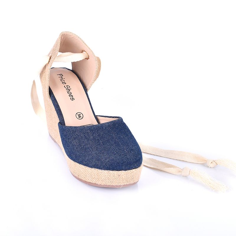 PRICE SHOES - Priceshoes Plataformas Para Dama 882DANNAINDIGO