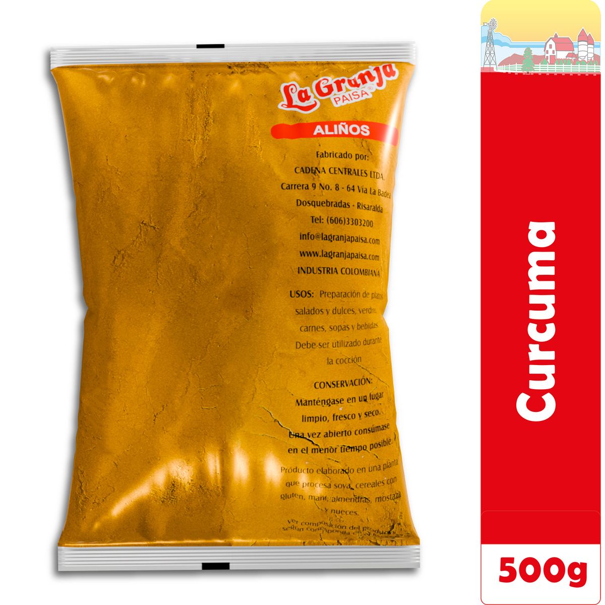 LA GRANJA PAISA - Cúrcuma en polvo pura 500g