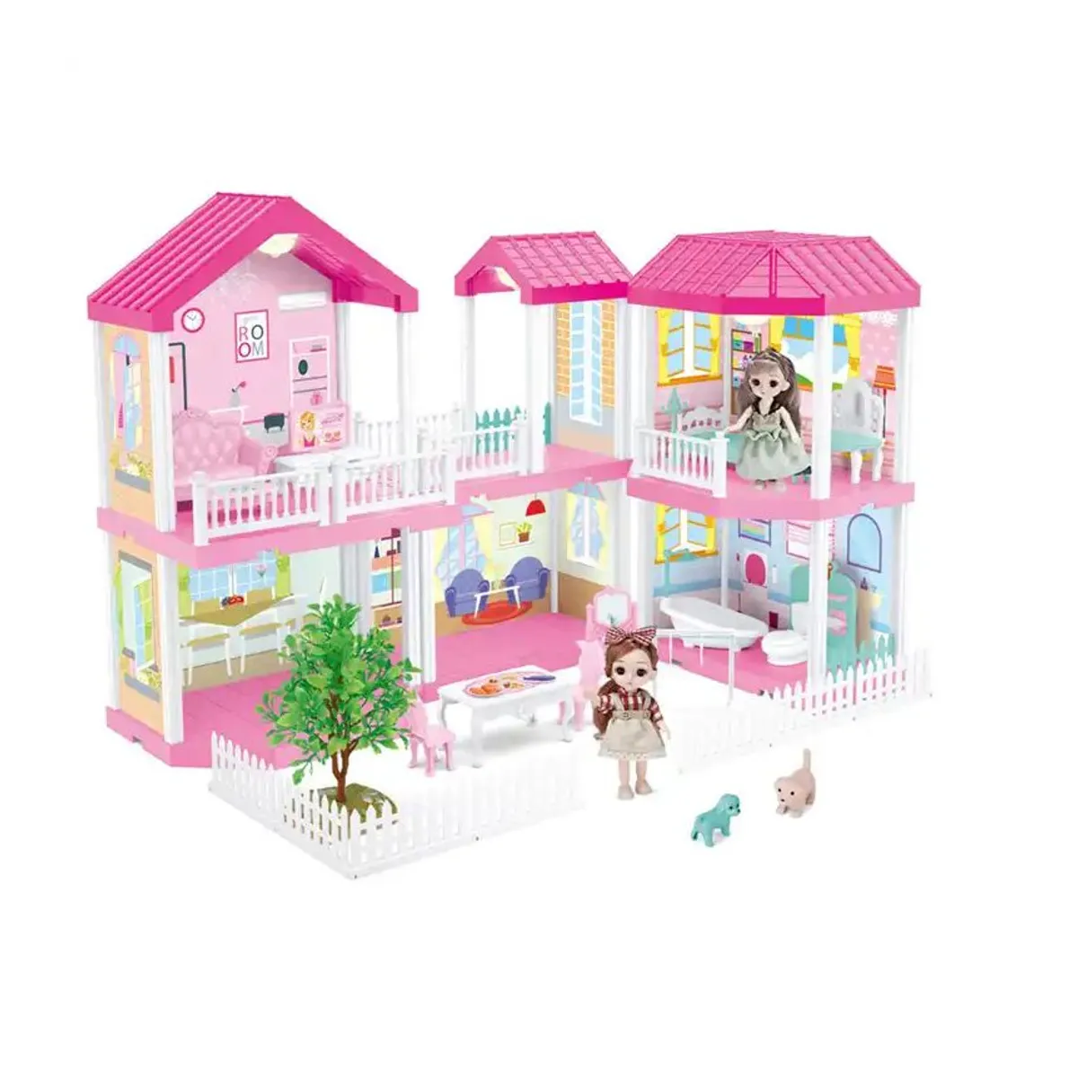 KIDSHOP - Casa De Muñecas Infantil Cocina Y Comedor Patio X1258