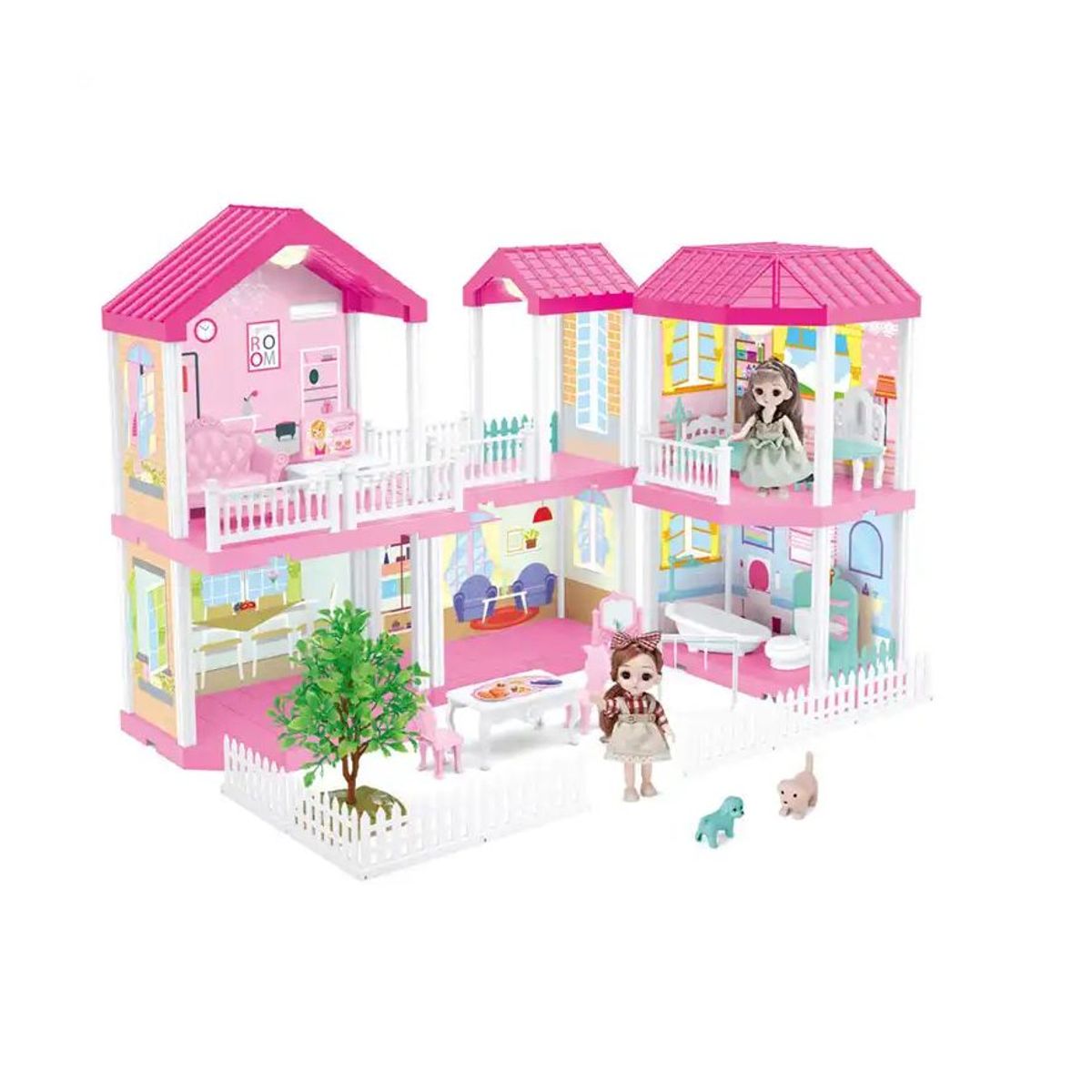 KIDSHOP - Casa De Muñecas Infantil Cocina Y Comedor Patio X1258