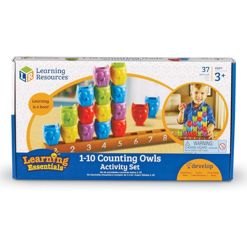 LEARNING RESOURCES - Juego Montessori Para Contar Búhos Del 1 Al 10 Matemáticas