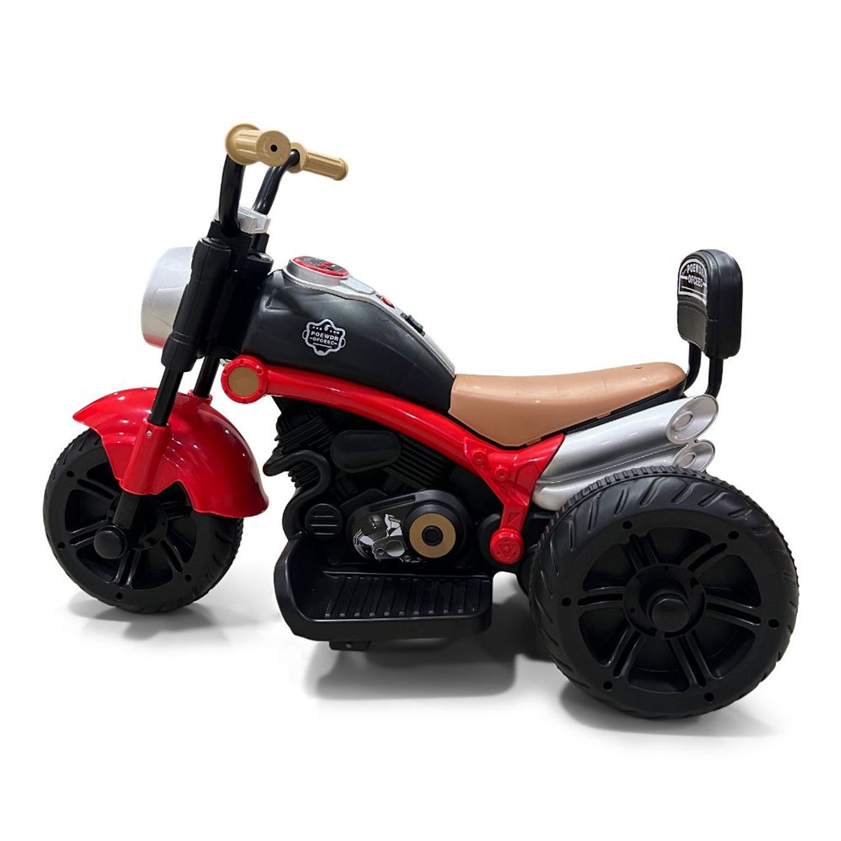 ROADMASTER - Carro Moto Montable Electrico tipo Harley Rojo