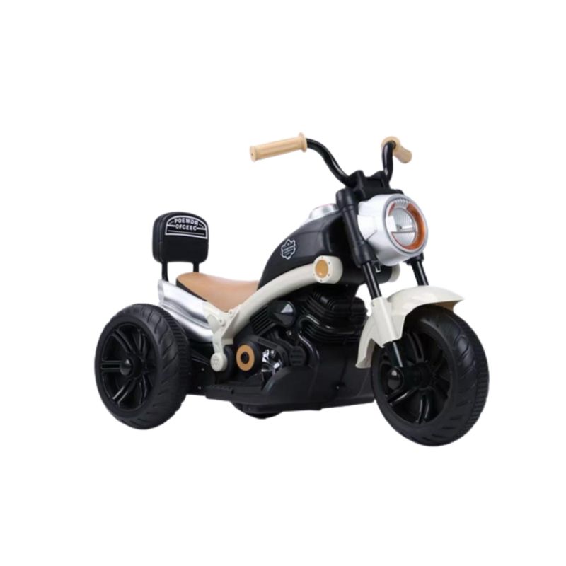 ROADMASTER - Moto Electrica Montable  De 1A 5 Años Harley Blanca.
