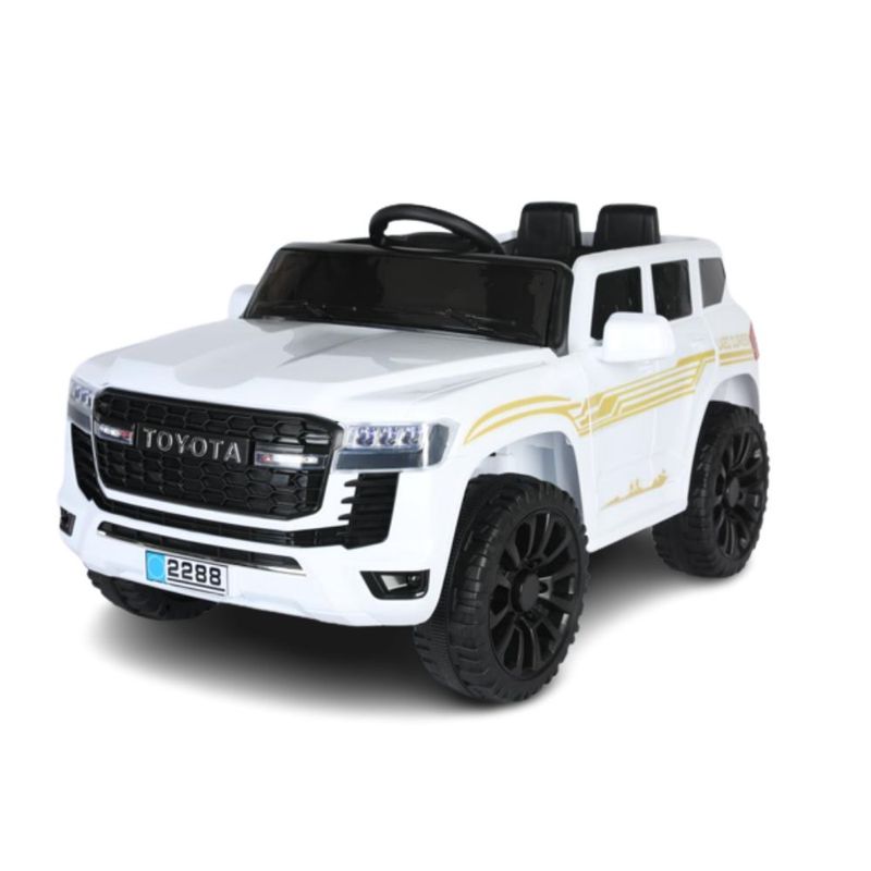 ROADMASTER - Camioneta Montable Electrica 2 puestos Toyota LC300 Blanco._.