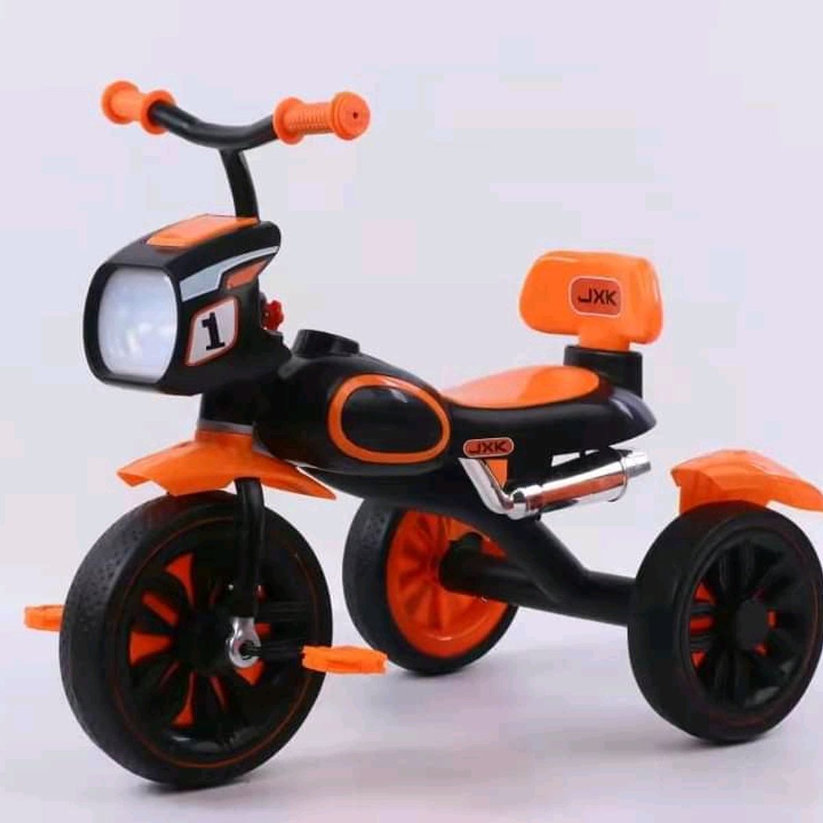 GENERICO - Triciclo Bebe Infantil Musical Paseador Moto Naranja