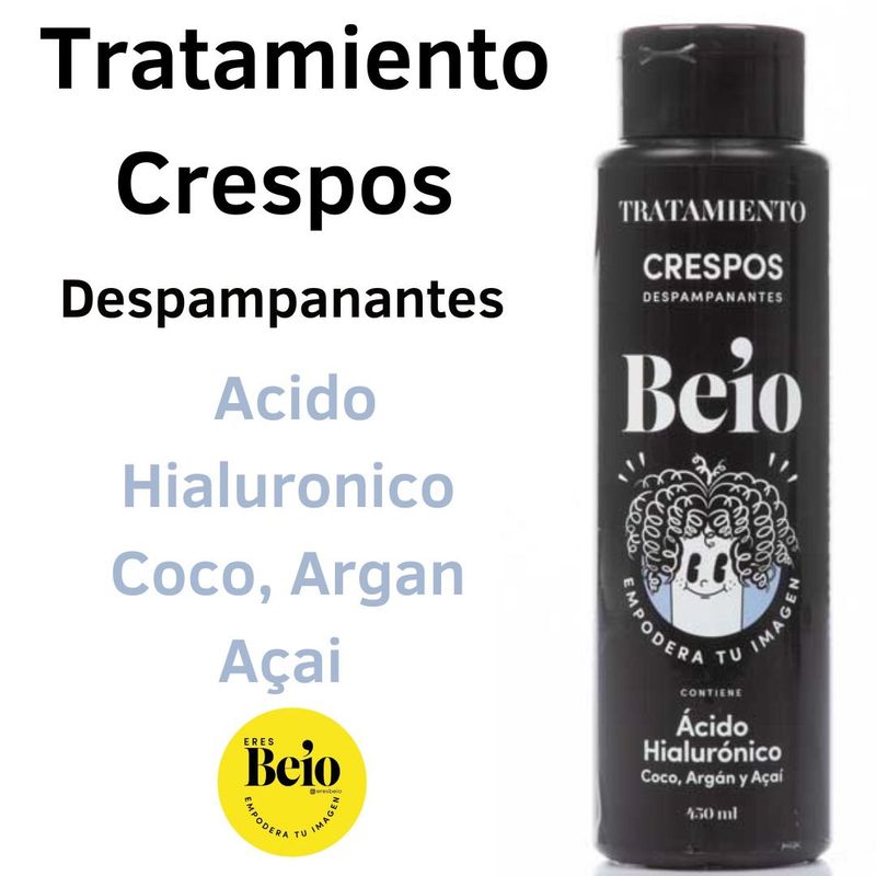 GENERICO - Tratamiento Crespos  Rizos  Ondulados  Coco  Argán  Acido Hialuronico Beio