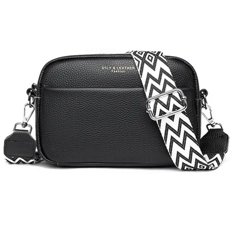ART CREATION - Bolso Bandolera Cuero Mujer Color Negro