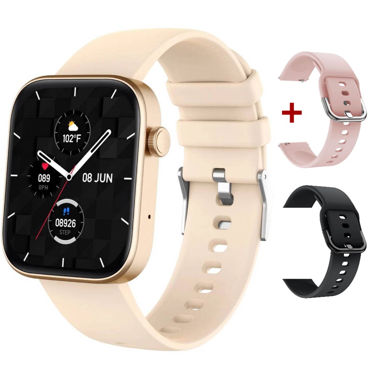 COLMI - Reloj Inteligente Mujer Llamadas Colmi Smartwatch Más 2 Correas.