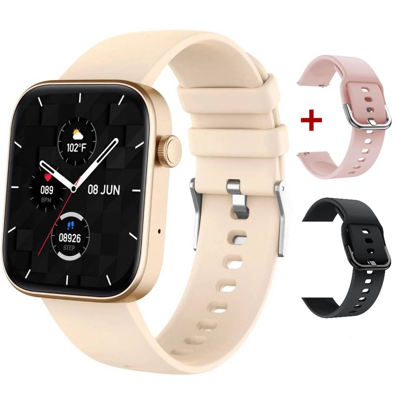 COLMI - Reloj Inteligente Mujer Llamadas Colmi Smartwatch Más 2 Correas.
