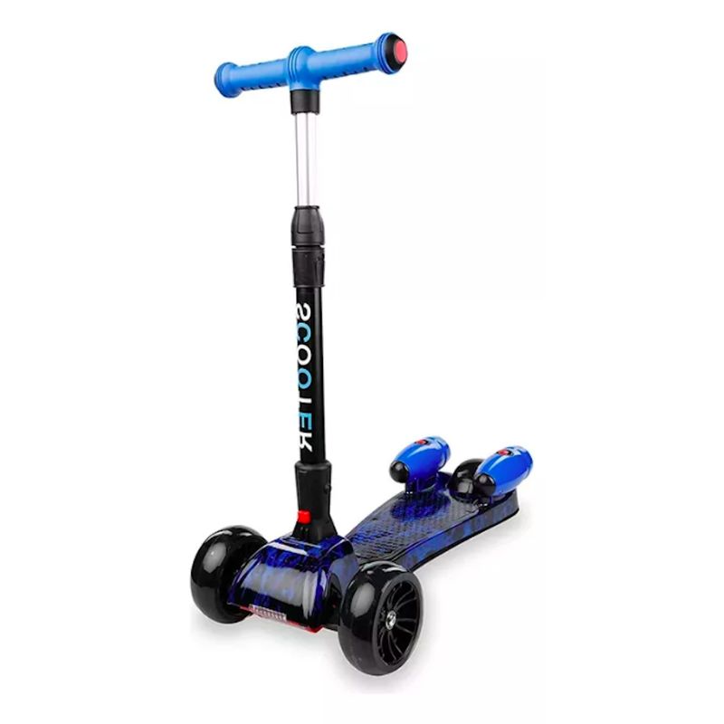 GENERICO - Patineta Scooter Con Humo Para Niños Bluetooth Y Luces Roja