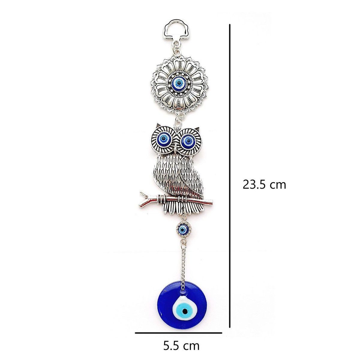 DAYOSHOP - Colgante Búho Ojo Turco Grande Móvil De Pared Decoración
