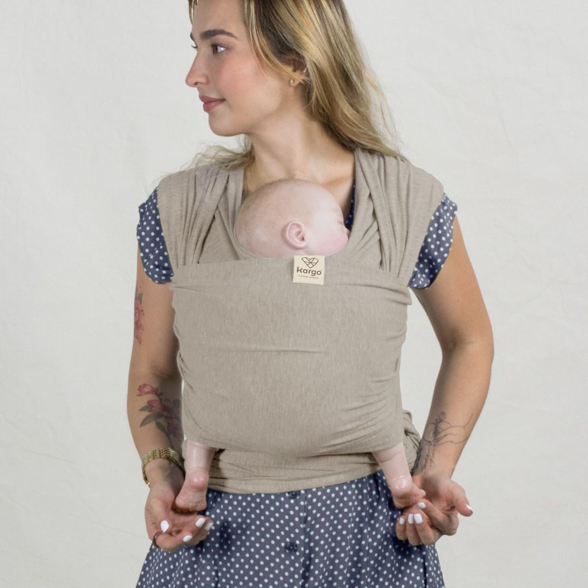 FULARES KARGO - Fular elástico arena hasta 9kgs