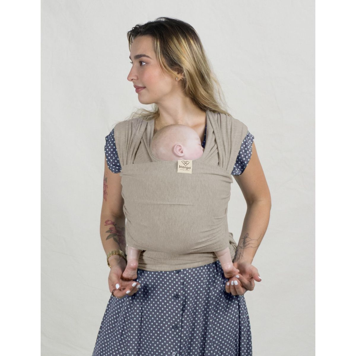 FULARES KARGO - Fular elástico arena hasta 9kgs