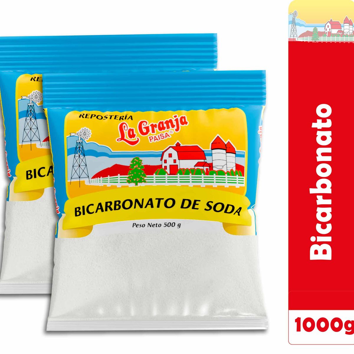 LA GRANJA PAISA - Bicarbonato De Sodio 500g Paquete x2und