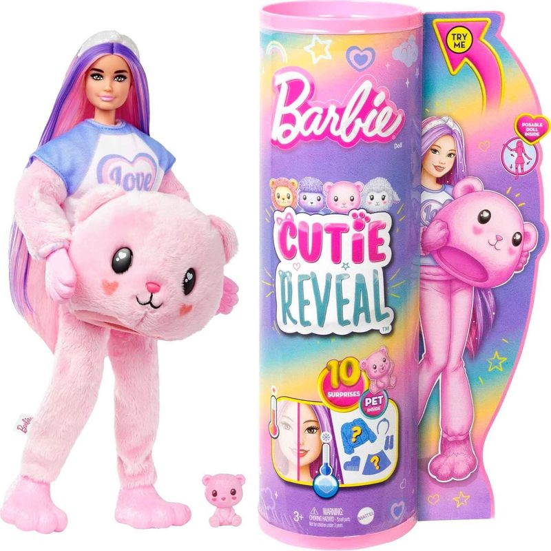 BARBIE - Muñeca Barbie Cutie Reveal Oso Amoroso
