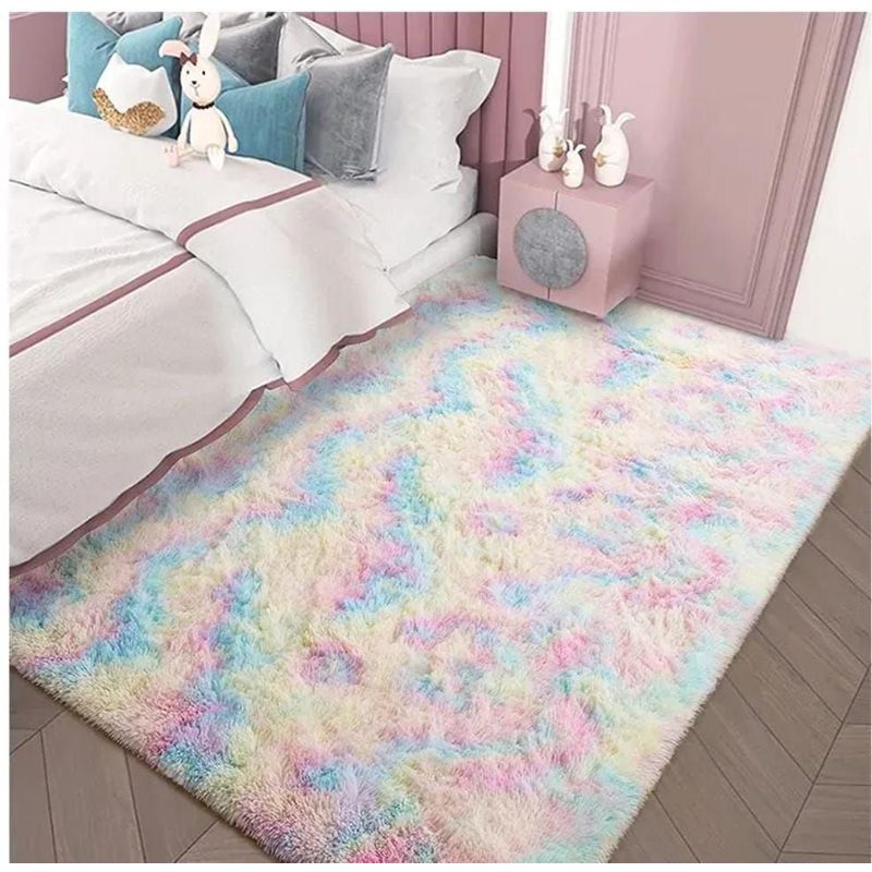 FEEL GREEN - Tapete Alfombra Peluda Unicornio Tapete Peluche Grande  230×150 Cm