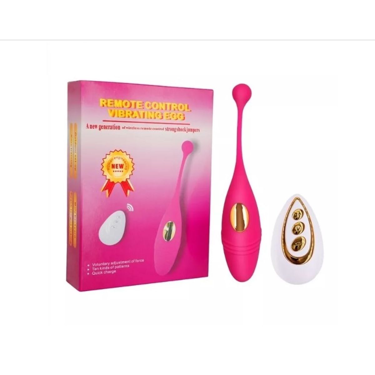 GENERICO - Huevo Vibrador Recargable USB con Control Remoto Rosado