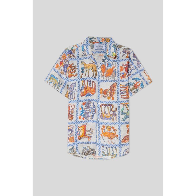 SOLOIO - Camisa de lino Byzantium blanco