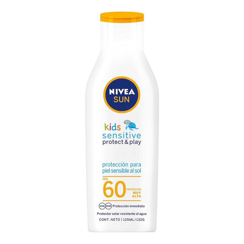 NIVEA - Nivea Sun Protect Sensitive Kids FPS60 125ml Protector Solar