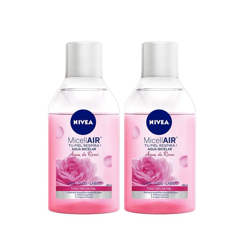 NIVEA - Nivea agua micellar rosas 400ml x2