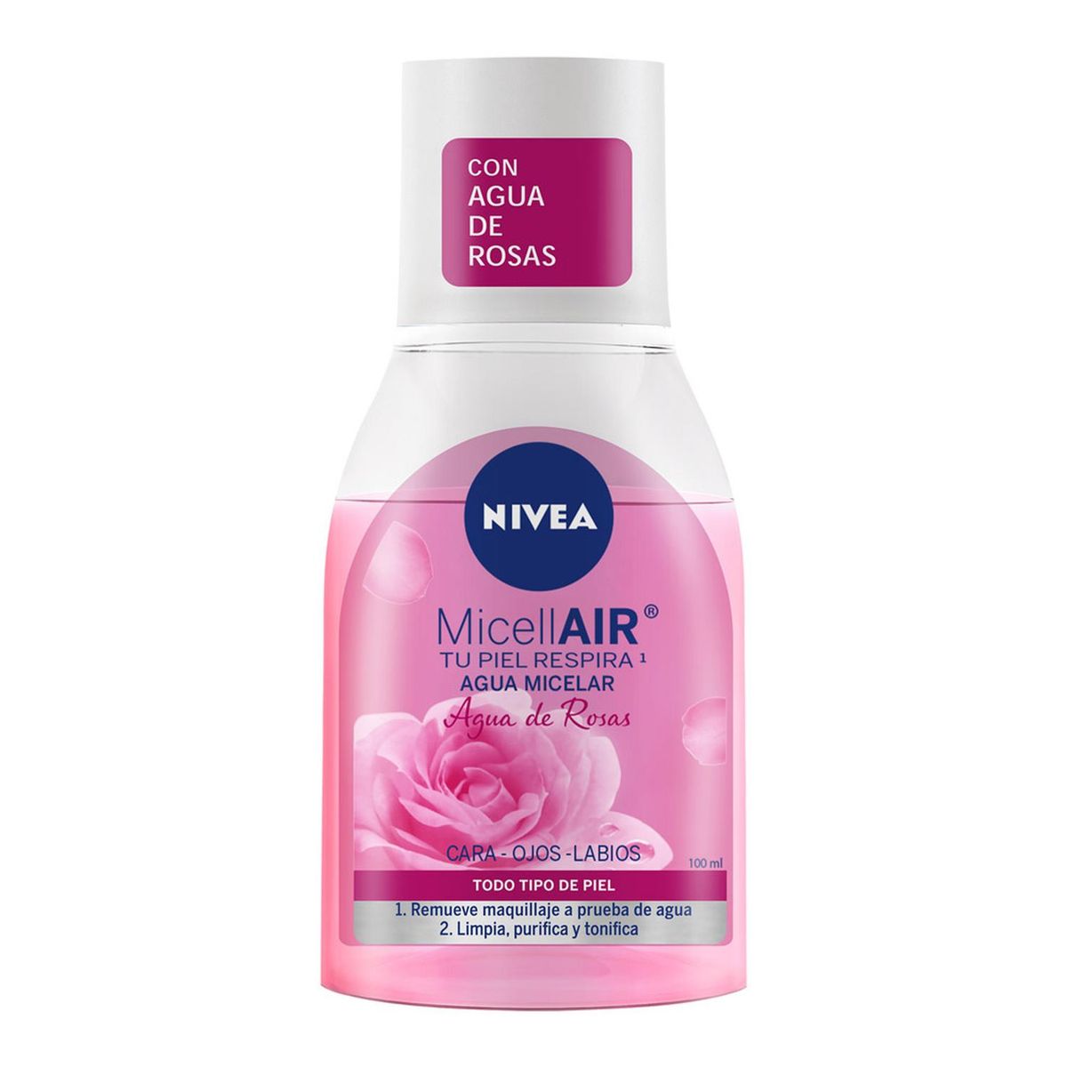 NIVEA - Agua Micellar Desmaquillante Nivea Agua de Rosas 100 ml
