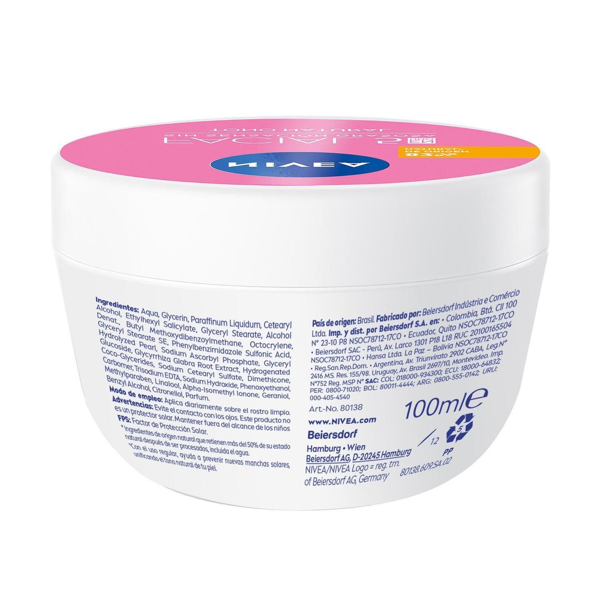 NIVEA - Nivea Crema Facial Aclarado 100 ml