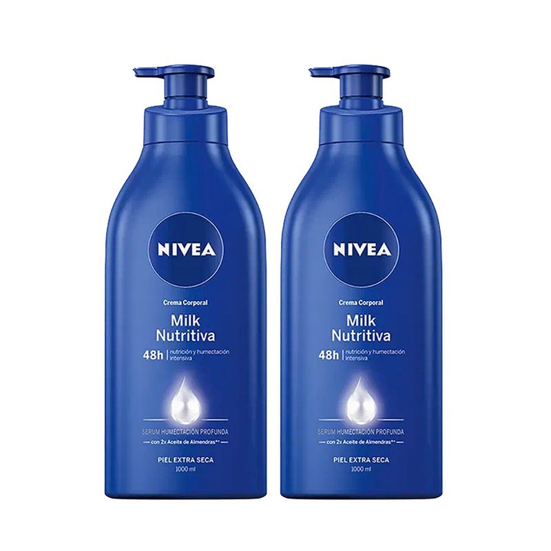 NIVEA - Nivea Crema Corporal Body Milk 1000ml x 2