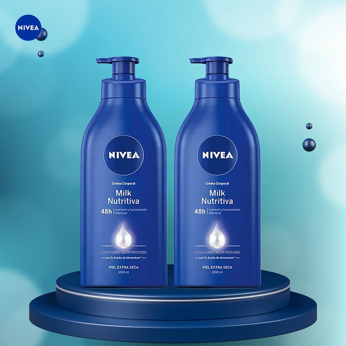 NIVEA - Nivea Crema Corporal Body Milk 1000ml x 2