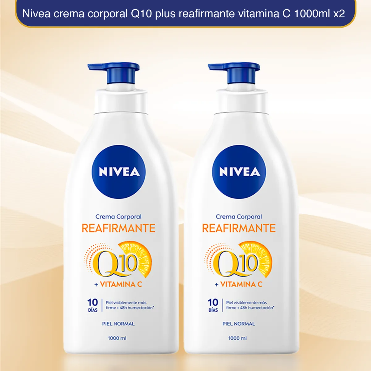 NIVEA - Nivea Crema Corporal Q10 Plus Reafirmante Vitamina C 1000ml x2